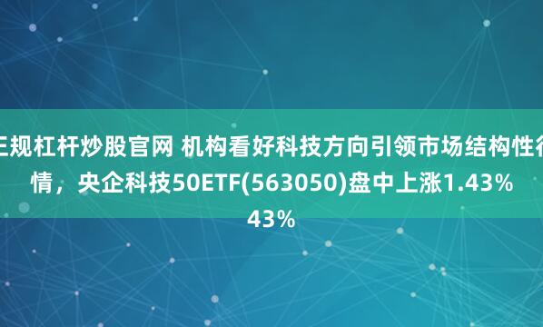 正规杠杆炒股官网 机构看好科技方向引领市场结构性行情，央企科技50ETF(563050)盘中上涨1.43%